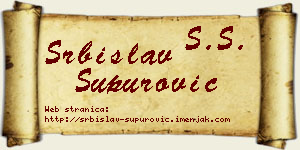 Srbislav Supurović vizit kartica